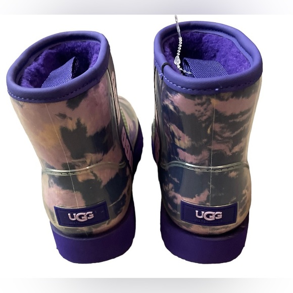 Woman’s UGG Classic Pink and Purple Clear Mini Marble Boots - Picture 3 of 4